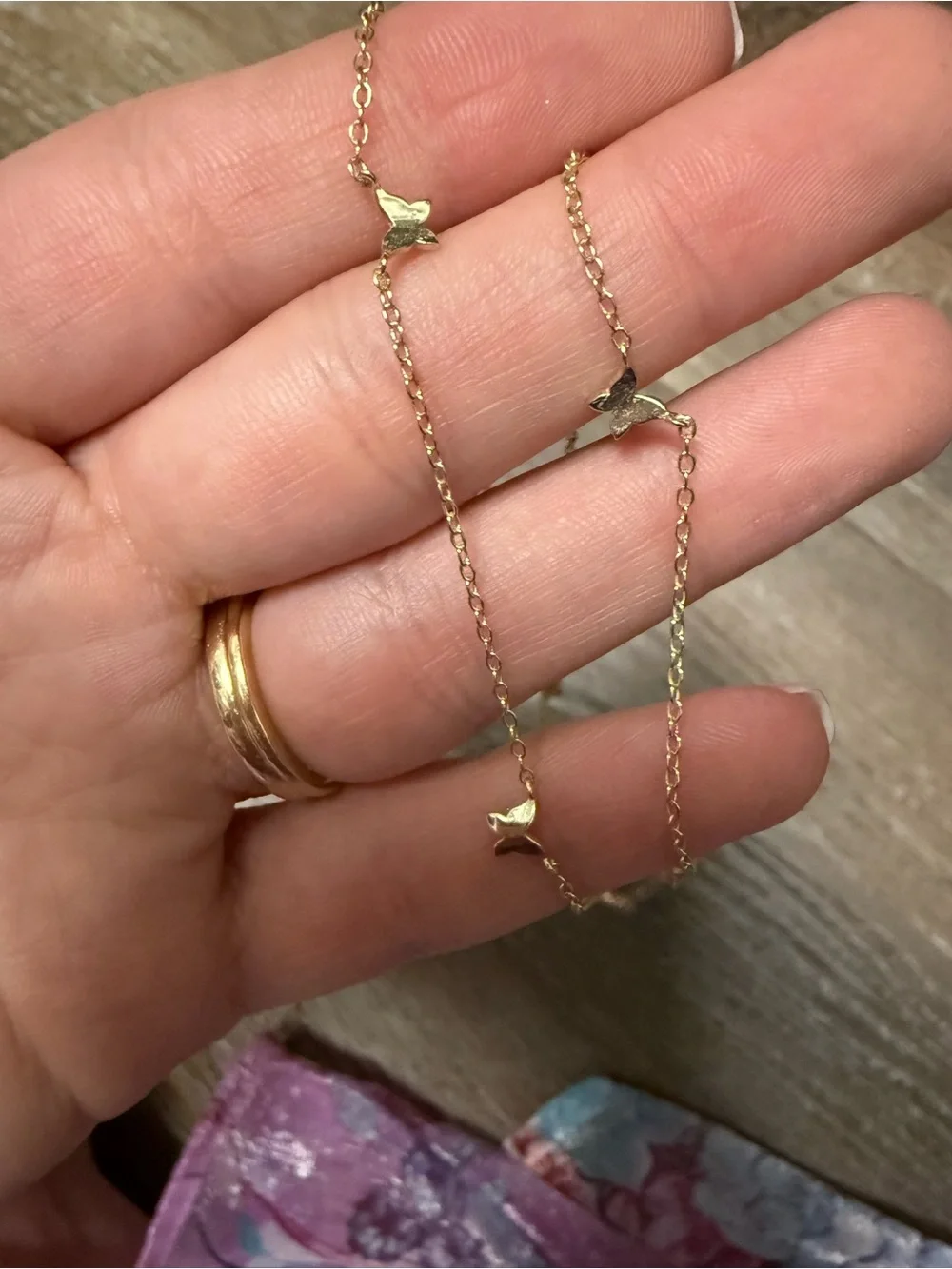 Super Dainty Butterfly Gold Necklace